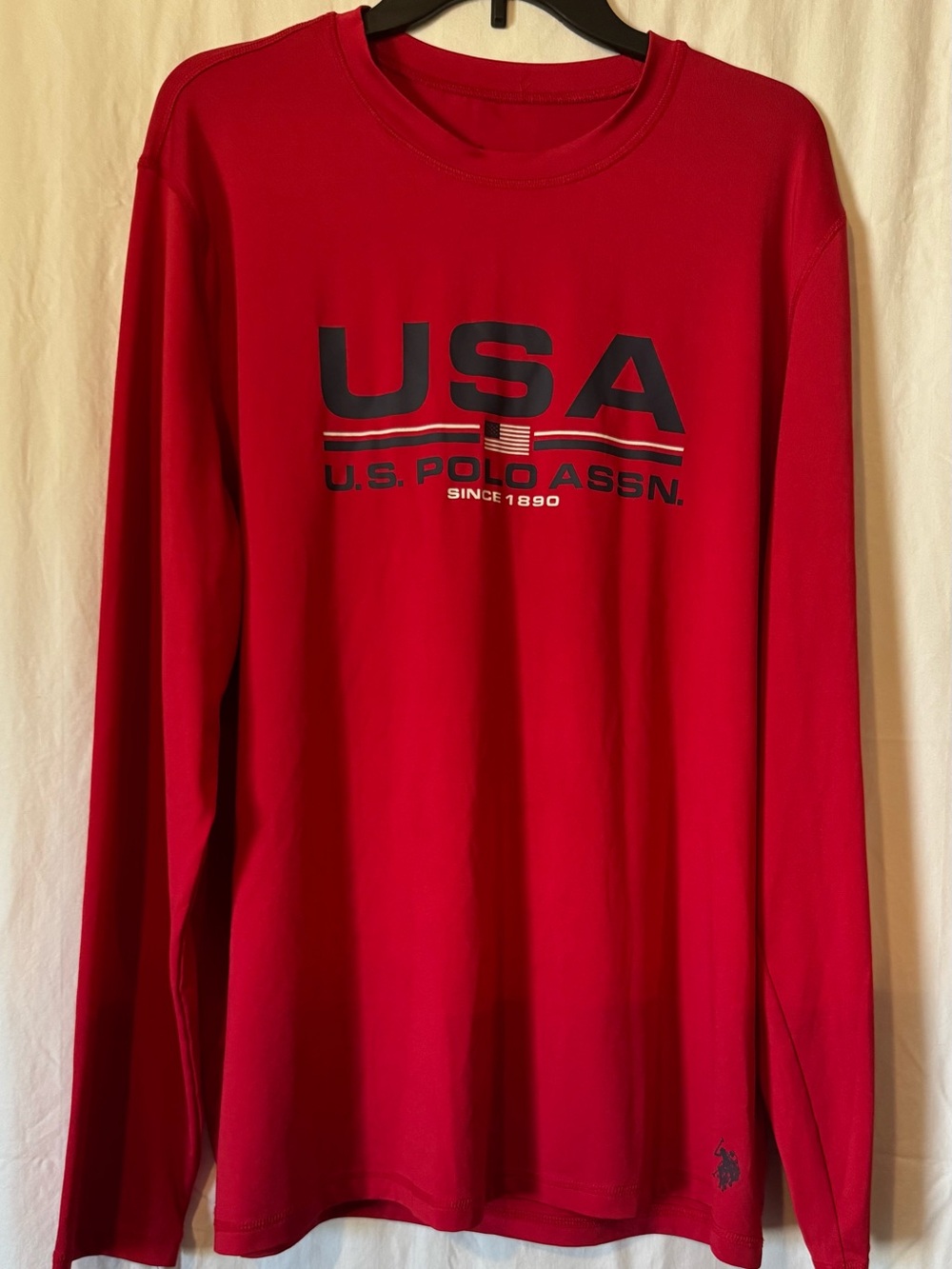 U.S. Polo Assn. Men's USA Long Sleeve Shirt - Red - XL